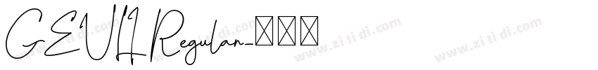 GEULI Regular字体转换